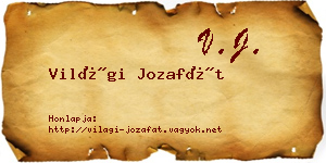 Világi Jozafát névjegykártya